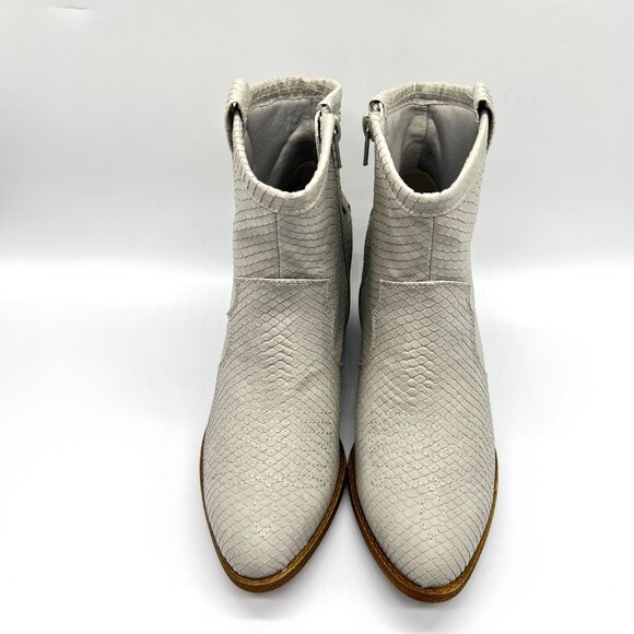 Dirty Laundry Womens Size 7 Unite Gray Snakeskin Western Ankle Boots Shoes‎ - Picture 3 of 16